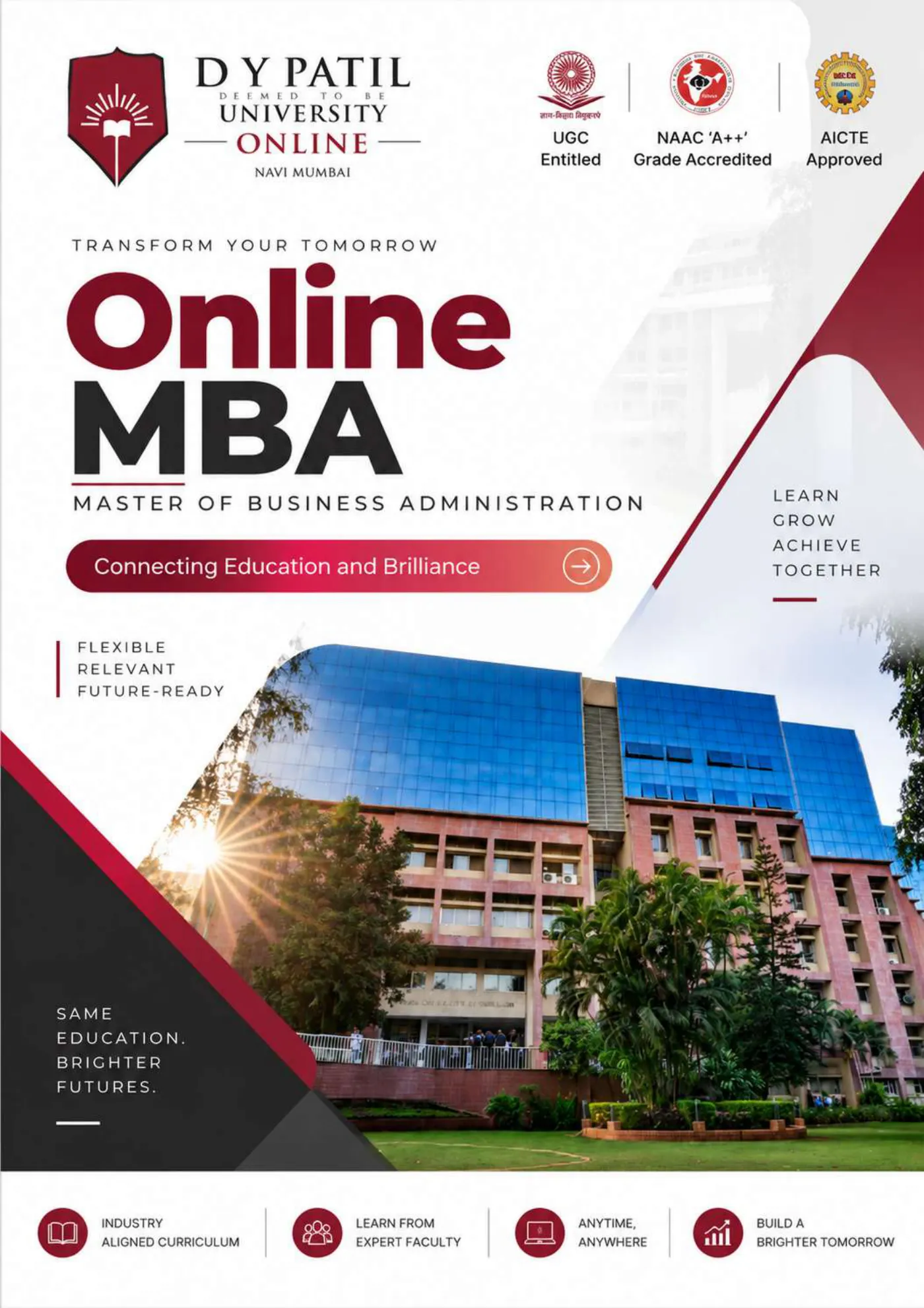 D. Y. Patil University, Navi Mumbai — course brochure, page 1. Open the PDF for full-size reading.