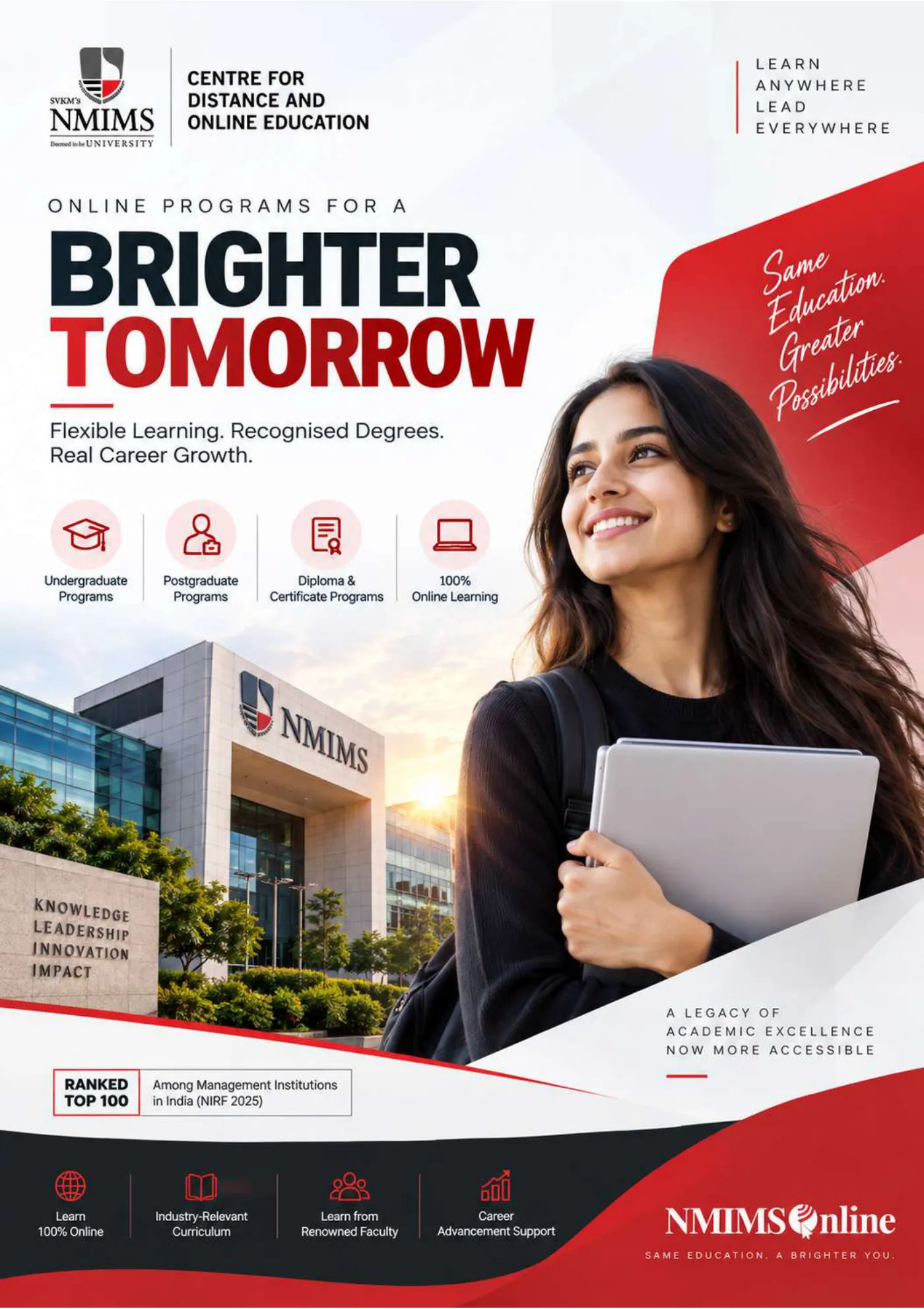 NMIMS — course brochure, page 1. Open the PDF for full-size reading.
