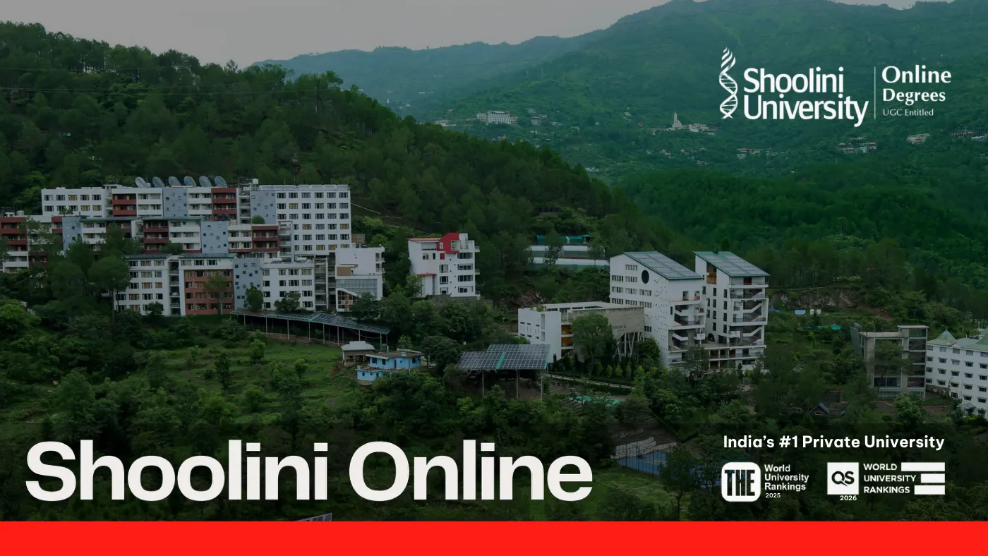 Shoolini University — course brochure, page 1. Open the PDF for full-size reading.