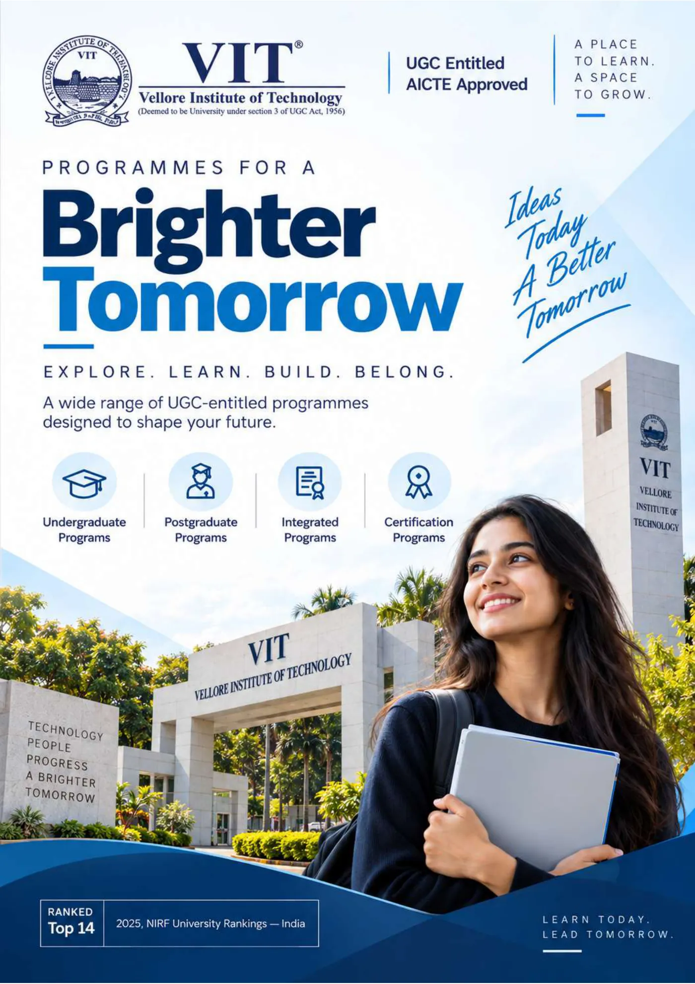 Vellore Institute of Technology — course brochure, page 1. Open the PDF for full-size reading.
